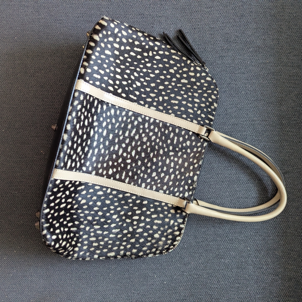 Stylish Black and Cream Women's Bag